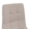 Ensemble de 4 chaises NEL tapissées en velours matelassé - couleur Beige, pieds Dorés