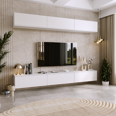 Meuble TV NICOLE 160 cm - Blanc