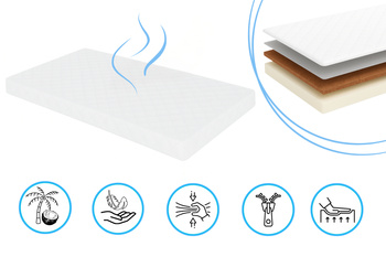 Mousse - matelas en coco 180x80x10 cm