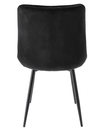 Chaise en velours noir