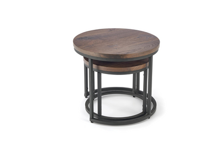 Tables basses 2en1 OREO style loft – couleur Noyer