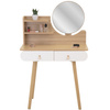 Coiffeuse blanche de style scandinave avec miroir