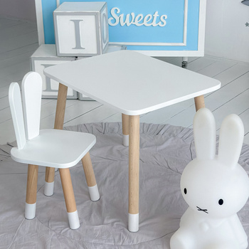 Table et chaise enfant Lapin - blanc