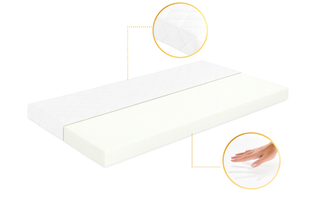 Matelas matelassé en mousse 180x80x8 cm