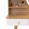 Coiffeuse scandinave blanche avec miroir LED