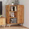 Commode FONDI armoire avec étagère, style scandinave, pieds en bois - Chêne Craft