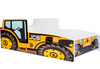 Lit enfant tracteur jaune 140x70