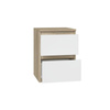 MALMO II Table de chevet Chêne Sonoma / blanc