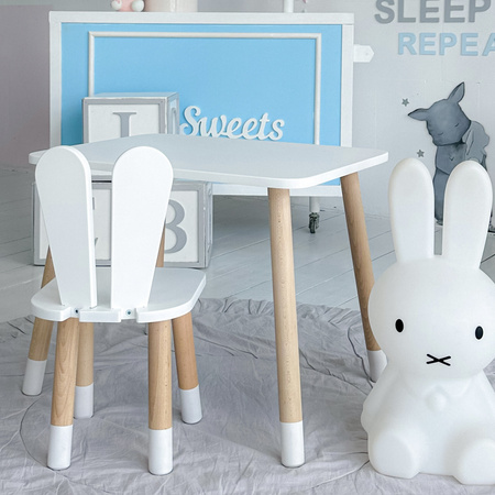 Table et chaise enfant Lapin - blanc