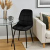Chaise en tissu velvet – couleur Noir