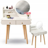 Coiffeuse de style scandinave avec un miroir blanc