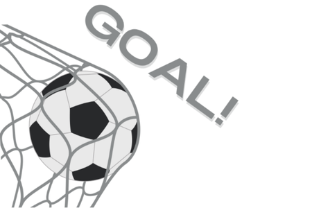 Lit enfant LUK GOAL 70x140 avec barrière, tiroir, poignées et motif ballon de football - Blanc