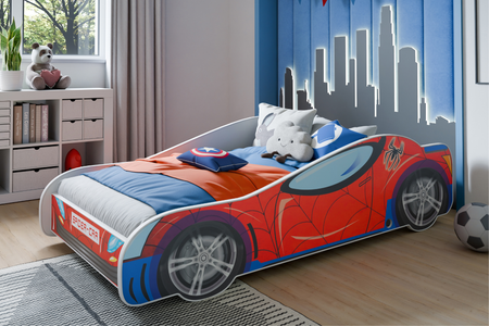 Lit pour enfant de la série AUTO 70x140 graphique matelas - SPIDER