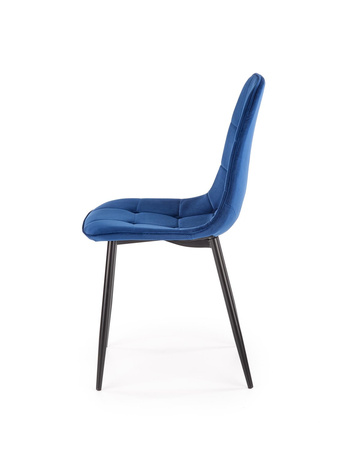 Chaise en tissu velvet – couleur Bleu marine
