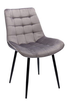 Chaise en velours gris