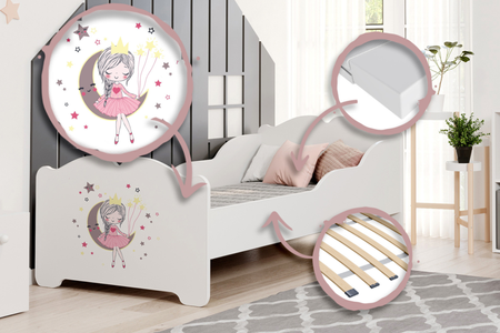 Lit enfant simple ANNA 70x140 - La Princesse Endormie