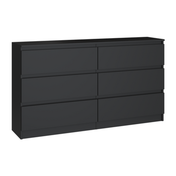 MALMO M6 Commode 140cm Noir
