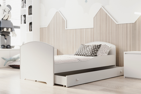 Lit enfant LUK 80x160 avec tiroir - Blanc