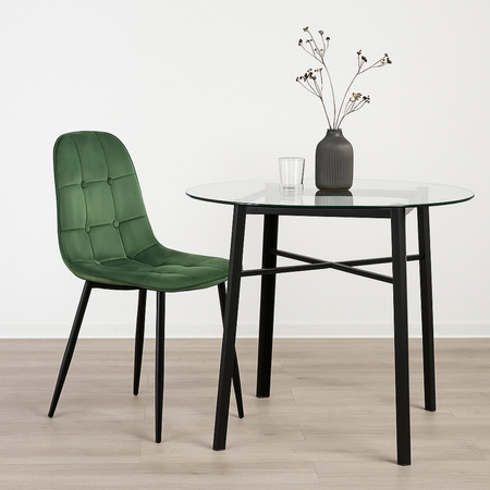 Chaise en tissu velvet – couleur Vert