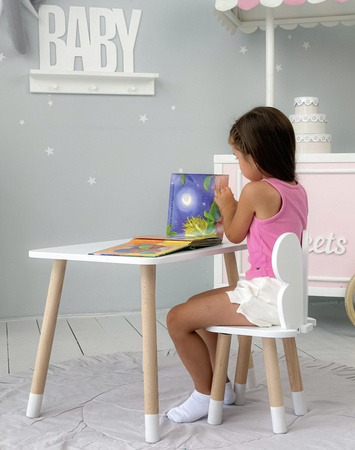 Table et chaise enfant Butterfly - blanc