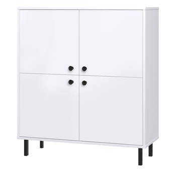 Commode blanche à quatre portes Venus