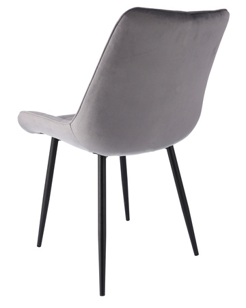 Chaise en velours gris