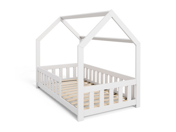 Lit cabane DUBI enfant 160x80 - couleur Blanc