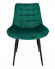 Chaise en velours vert