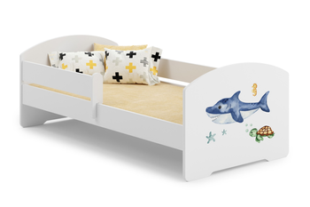 Lit enfant LUK 80x160 avec barrière graphique - Requin