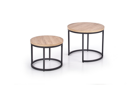 Tables basses 2en1 OREO style loft – couleur Chêne San Remo