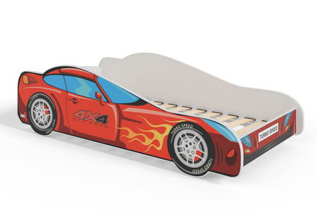 Lit pour enfant de la série AUTO 70x140 graphique matelas - TURBO 4x4
