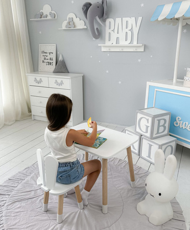 Table et chaise enfant Lapin - blanc