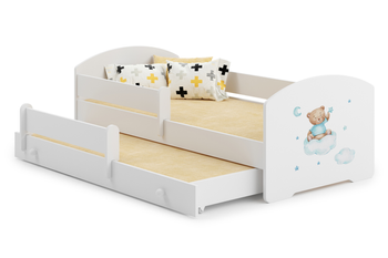 Lit enfant double gigogne LUK II 80x160 - Ours Bleu