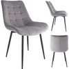 Chaise en velours gris