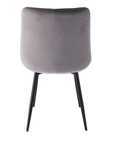 Chaise en velours gris