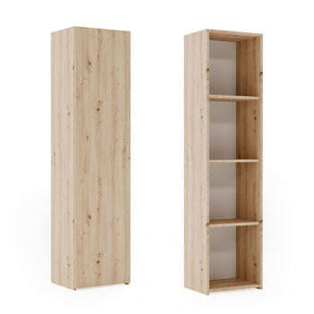 Étagère complète LONI / Armoire une porte avec étagères 160 × 40 cm - Chêne Artisan