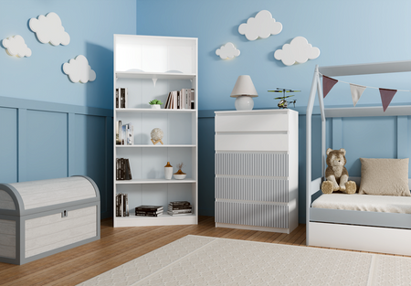 MALMO M5 commode Imprimé bleu