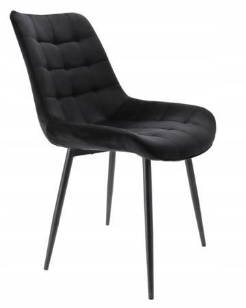Chaise en velours noir