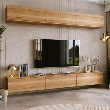 Meuble TV NICOLE 80 cm - Chêne Craft