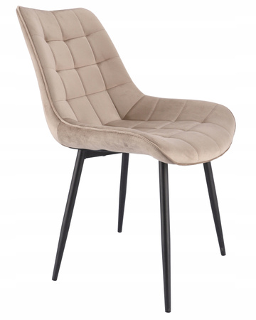 Chaise en velours beige