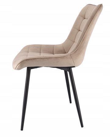 Chaise en velours beige