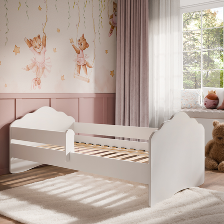 Lit enfant FALA 70x140 barrière - Blanc