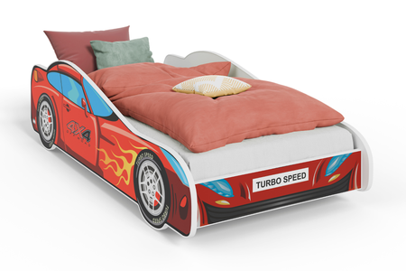 Lit pour enfant de la série AUTO 70x140 graphique matelas - TURBO 4x4