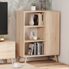 Commode FONDI armoire avec étagère, style scandinave, pieds en bois - Chêne Sonoma