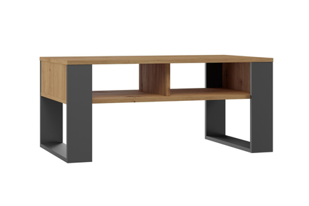 Table basse MODI deux étagères - Chêne Artisan / Anthracite