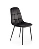 Chaise en tissu velvet – couleur Noir