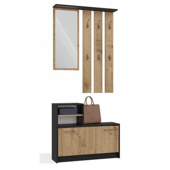 Armoire VENO chêne artisanal / anthracite