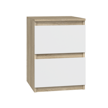 MALMO II Table de chevet Chêne Sonoma / blanc