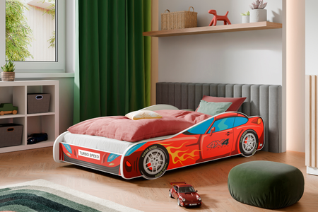 Lit voiture enfant 4x4 140x70 - matelas