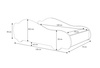 Lit pour enfant de la série AUTO 70x140 graphique matelas - TAXI